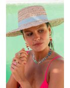 Bague ajustable Fishbone fever turquoise