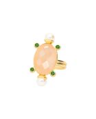 Bague ajustable Palm vibes rose