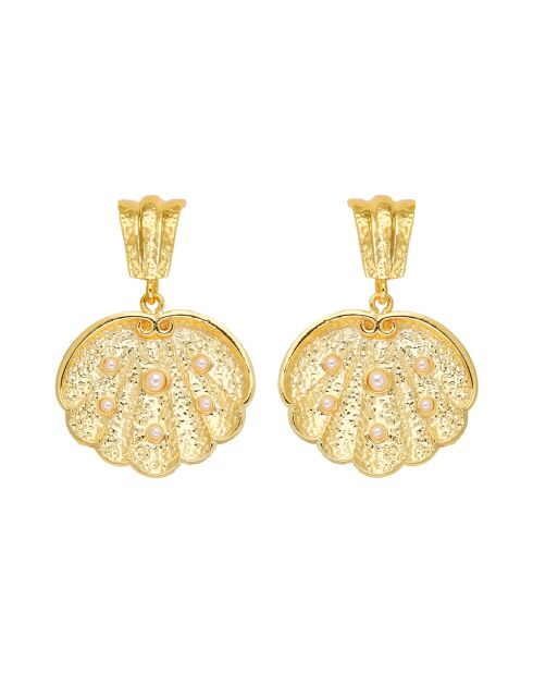Boucles d'oreilles Coquillage crush dorées