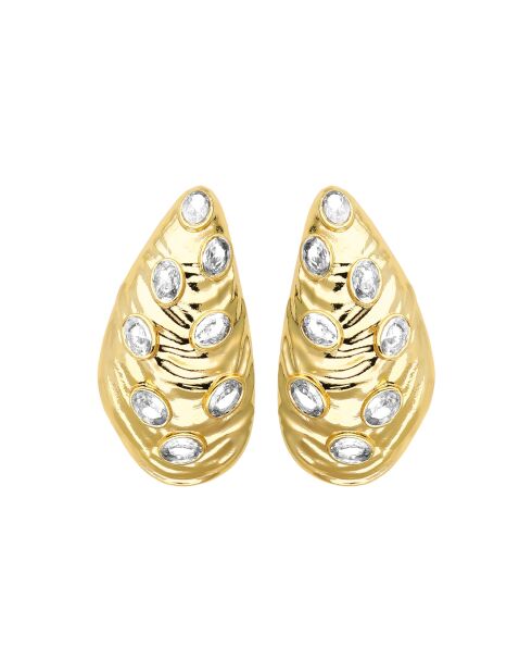 Boucles d'oreilles Moule à facettes blanches