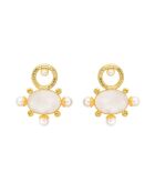 Boucles d'oreilles Palm vibes blanches