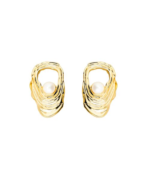 Boucles d'oreilles Perle Rare dorées
