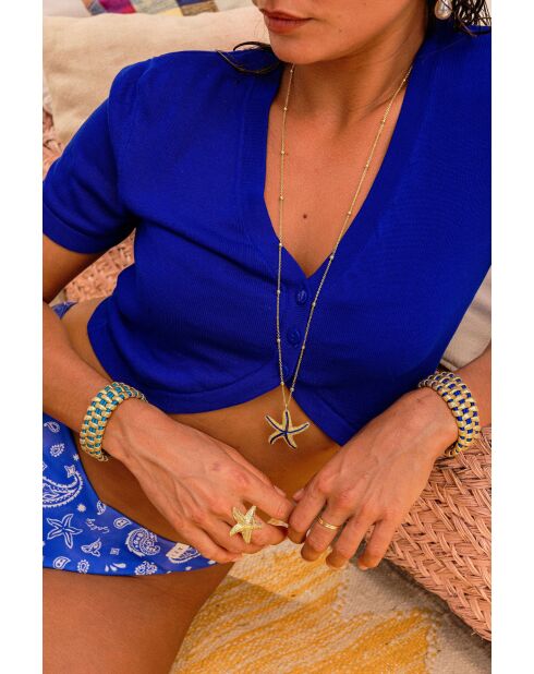 SautoirStar Is Born bleu majorelle