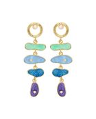Boucles d'oreilles Fishbone fever XL turquoise