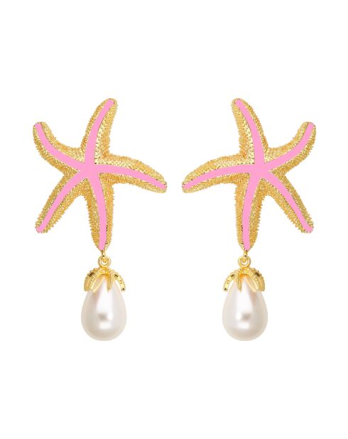 Boucles d'oreilles Star Is Born roses