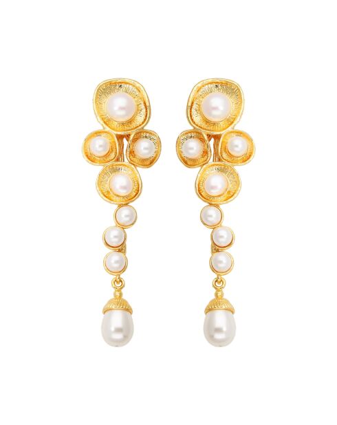 Boucles d'oreilles Perle Rare XL dorées