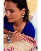 Boucles d'oreilles Oasis is good bleu foncé