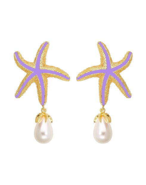 Boucles d'oreilles Star Is Born lilas