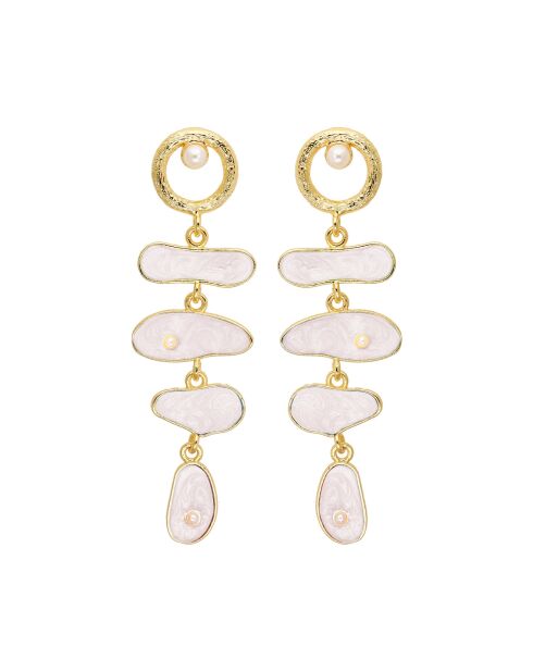 Boucles d'oreilles Fishbone fever XL blanches