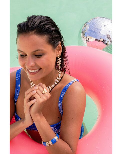 Boucles d'oreilles Fishbone fever XL blanches