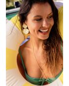 Boucles d'oreilles Coquillage crush XL dorées