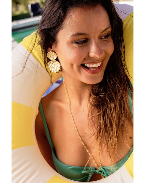 Boucles d'oreilles Coquillage crush XL dorées