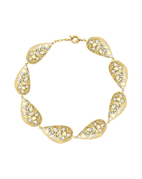 Plastron moule à facettes blanc