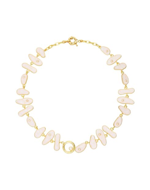 Collier Fishbone fever blanc