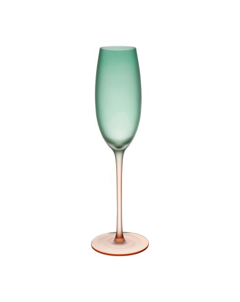 Flûte Adria verte/corail givré - 22 cl
