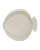 Vide-poches poisson blanc cassé - 28x26 cm
