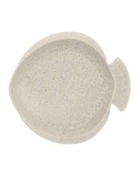 Vide-poches poisson blanc cassé - 28x26 cm