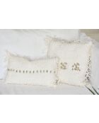 Housse de coussin en coton Mare blanc cassé - 50x30 cm