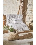 Housse de coussin en coton Mare blanc cassé - 50x30 cm