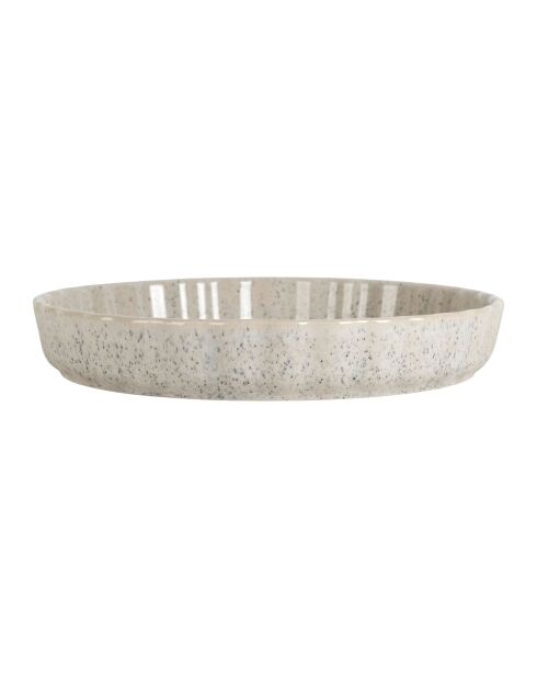 Plat à tarte Jeanne blanc moucheté - D28,5x5 cm