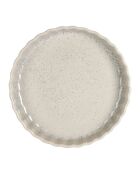 Plat à tarte Jeanne blanc moucheté - D28,5x5 cm