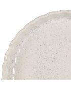 Plat à tarte Jeanne blanc moucheté - D28,5x5 cm