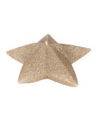 Bougie Étoile champagne - 13x13xH6 cm