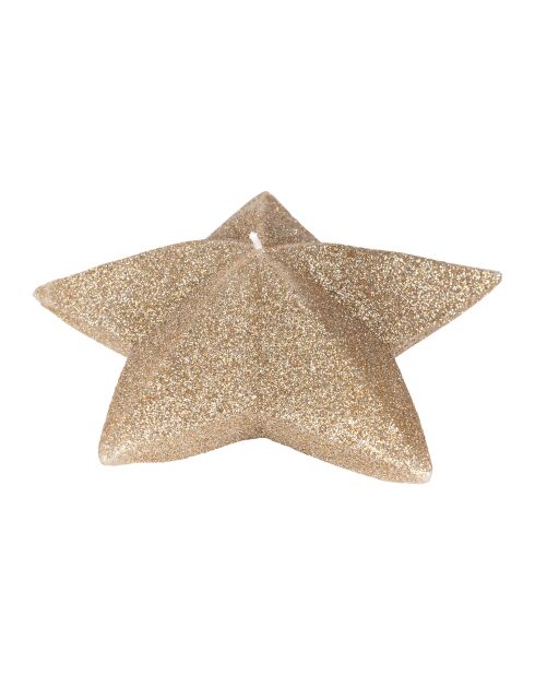 Bougie Étoile champagne - 13x13xH6 cm