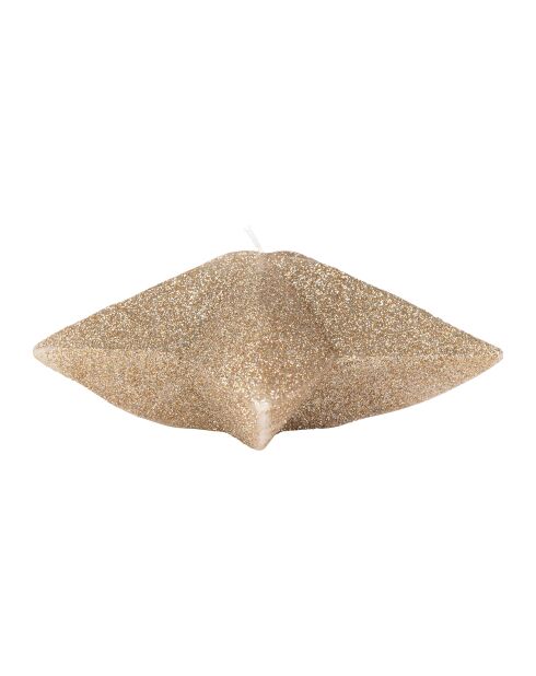 Bougie Étoile champagne - 13x13xH6 cm