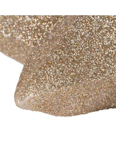 Bougie Étoile champagne - 13x13xH6 cm