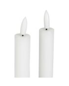 2 tweekleurige LED-kaarsen BTE Candle 2xAAA wit/camel - D2xh25 cm