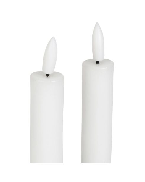 2 zweifarbige LED-Kerzen BTE Candle 2xAAA weiß/kamel - D2xh25 cm