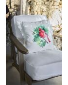 Housse de coussin en coton Rouge-Gorge multicolore - 45x45 cm