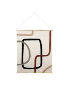 Terre Brûlée getuftete Leinwand aus Baumwolle, ecru/braun/nude/salbeigrün, 125 x 150 cm