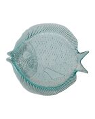 Plat Amarres turquoise - 30x27,5xH3,5 cm
