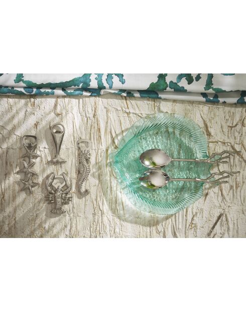 Plat Amarres turquoise - 30x27,5xH3,5 cm