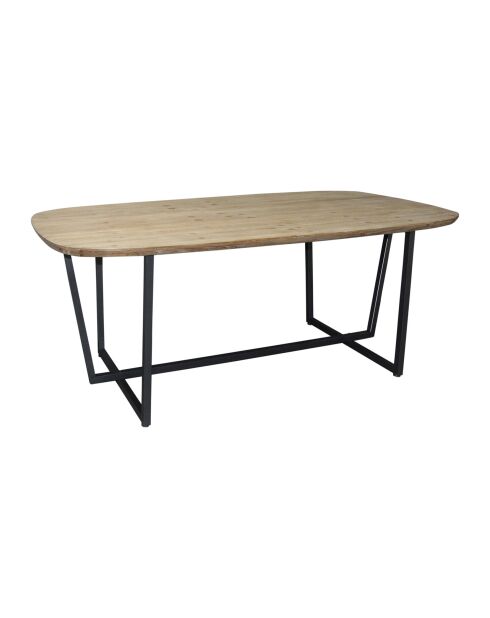 Mesa Alpinia natural/negra - 200x100xH75 cm