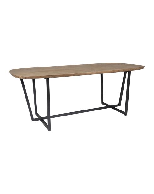 Mesa Alpinia natural/negra - 200x100xH75 cm