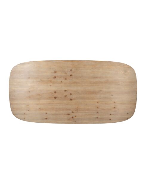 Mesa Alpinia natural/negra - 200x100xH75 cm