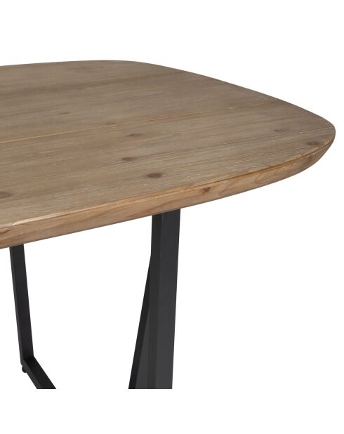 Mesa Alpinia natural/negra - 200x100xH75 cm