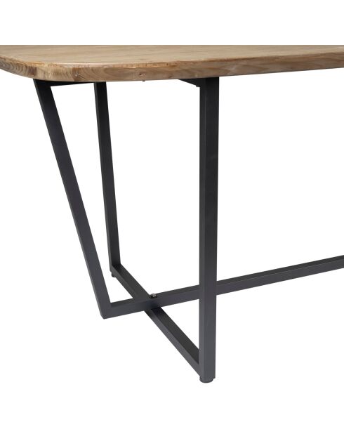 Mesa Alpinia natural/negra - 200x100xH75 cm