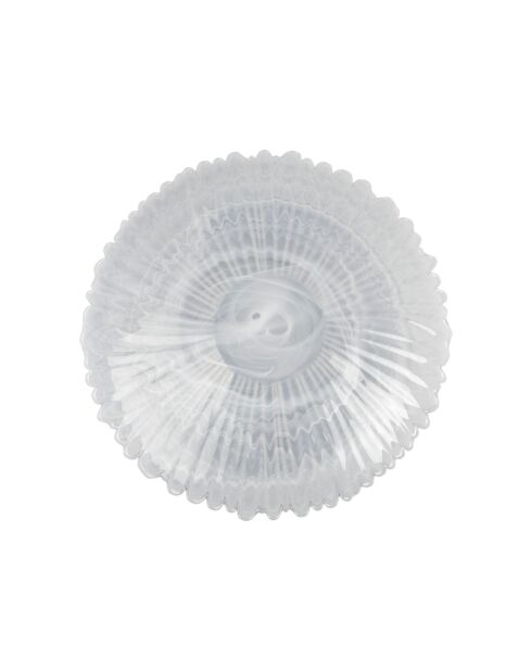 Plat creux Fleur blanc - D27xH6 cm