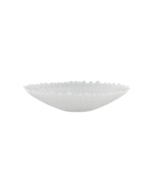 Plat creux Fleur blanc - D27xH6 cm