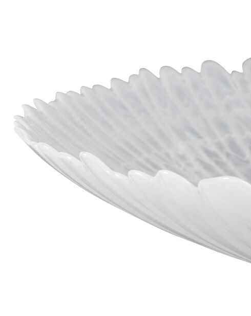 Plat creux Fleur blanc - D27xH6 cm