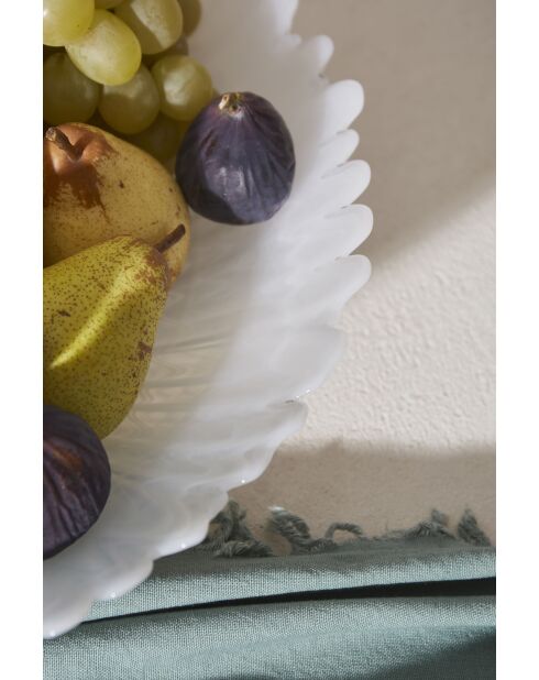 Plat creux Fleur blanc - D27xH6 cm