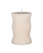 Minimale ecrufarbene Kerze - D7xH10 cm