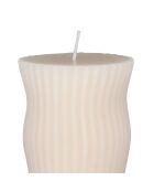 Minimale ecrufarbene Kerze - D7xH10 cm