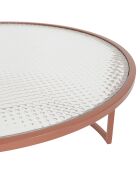 2 bijzettafels getemperd Lery terracotta