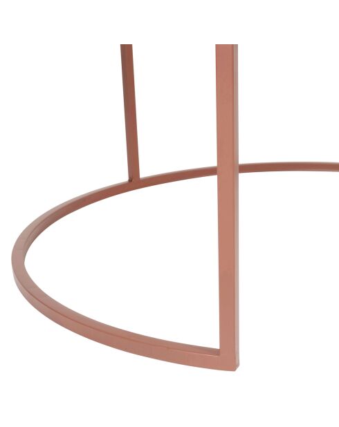 2 bijzettafels getemperd Lery terracotta