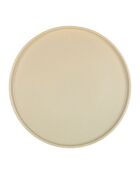 Plat rond Sweet Leaves amande - D33x2,5 cm
